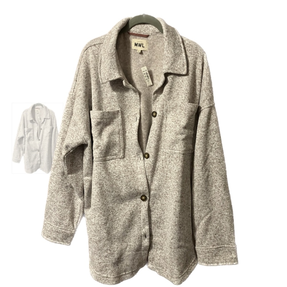Madewell MWL Sweater Fleece Shirt Jacket size XL NEW